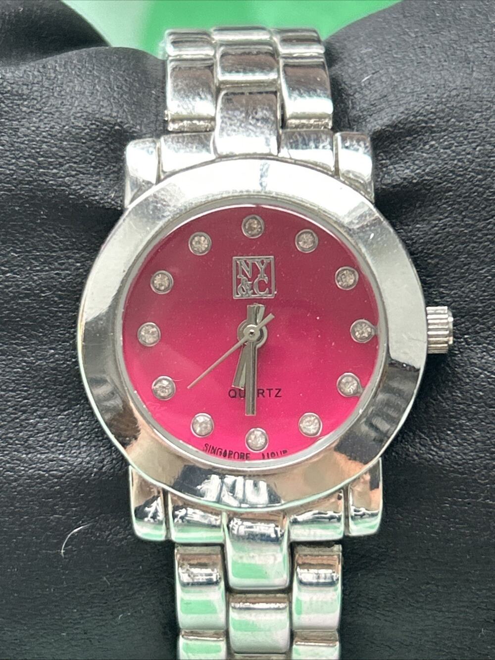 NY&C Pink Dial Silver Tone Women’s Quartz Watch